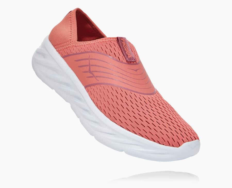 Hoka One One Sandalet Kadın Turuncu/Beyaz - Ora Recovery - CT7046281